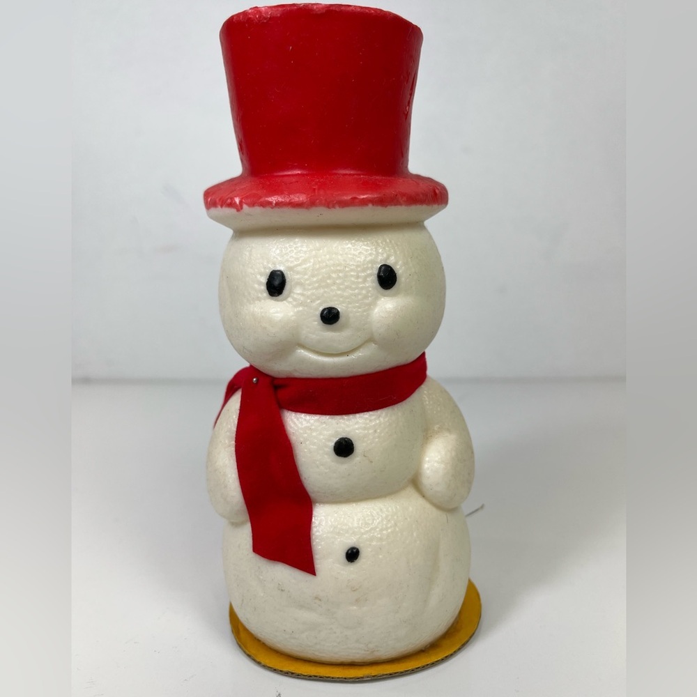 Vintage Suni Snowman Full Figure Candle NOS‎ Made In USA